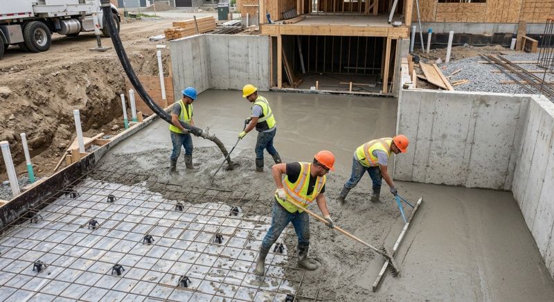 Basement Concrete Installation in Canton, IL