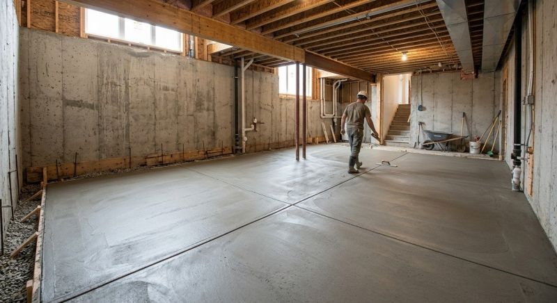 Basement Concrete Installation in East Peoria, IL