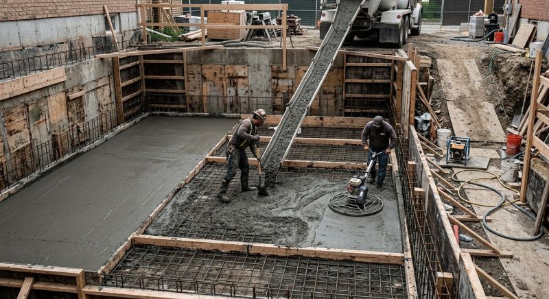 Basement Concrete Installation in Peoria, IL