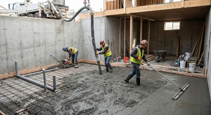 Basement Concrete Installation in Tazewell County, IL