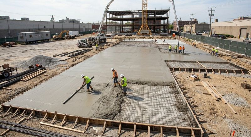 Commercial Slab Construction in Washington, IL