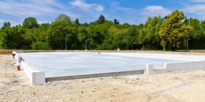 Commercial Slab Installation in Washington, IL