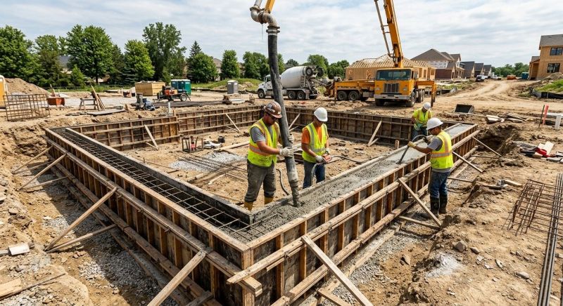 Foundation Wall Pouring in Peoria County, IL